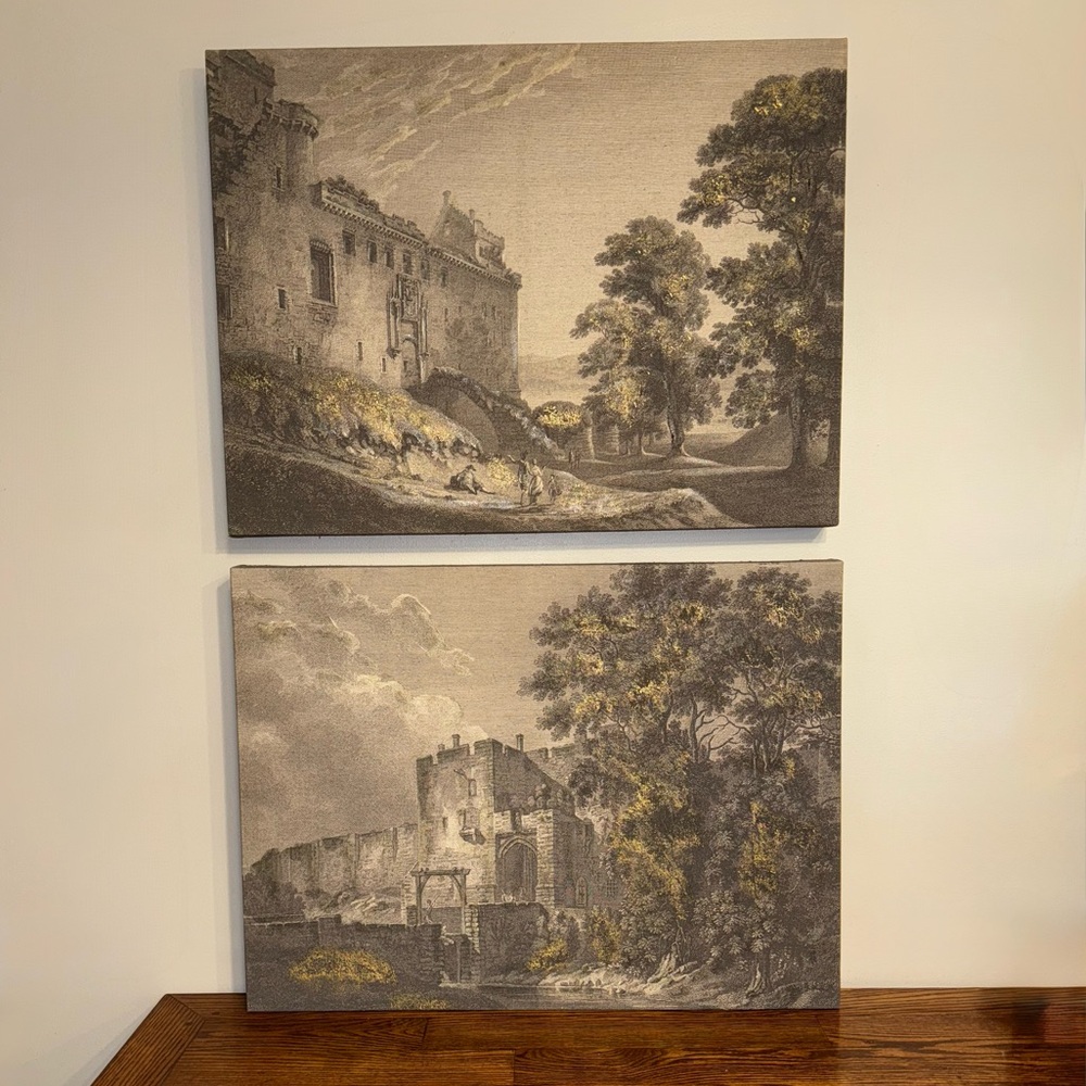Castle Landscape Wall Art Set